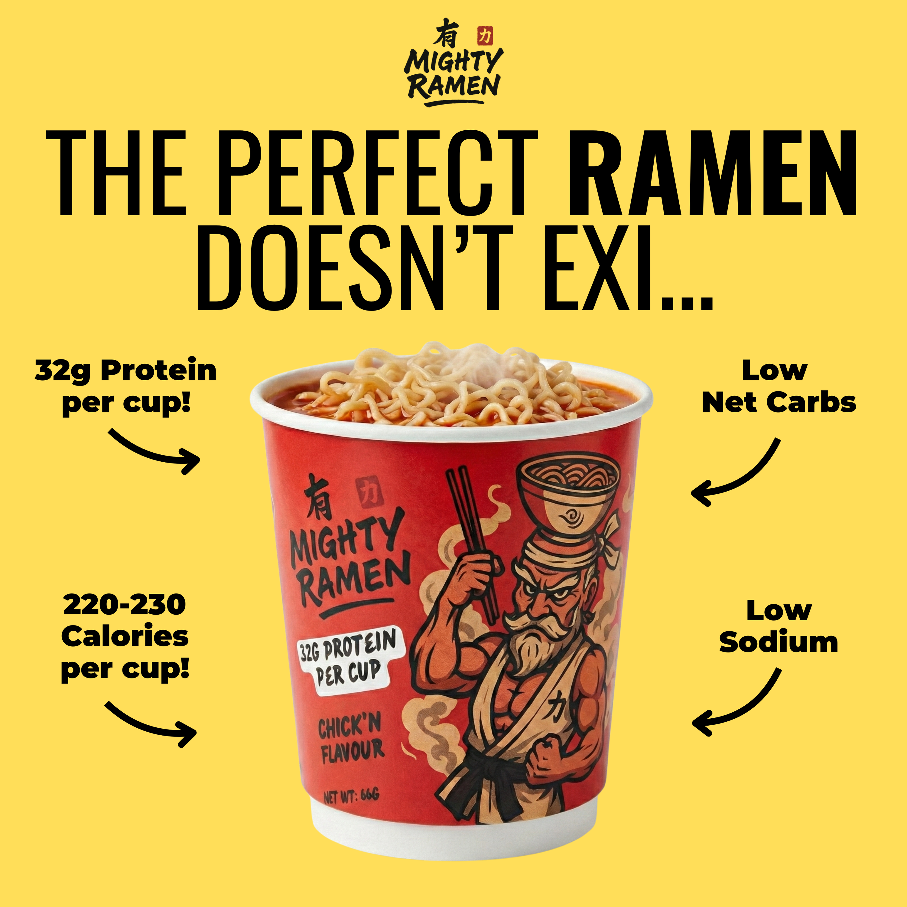 Mighty Ramen Variety Pack (12 Cups)