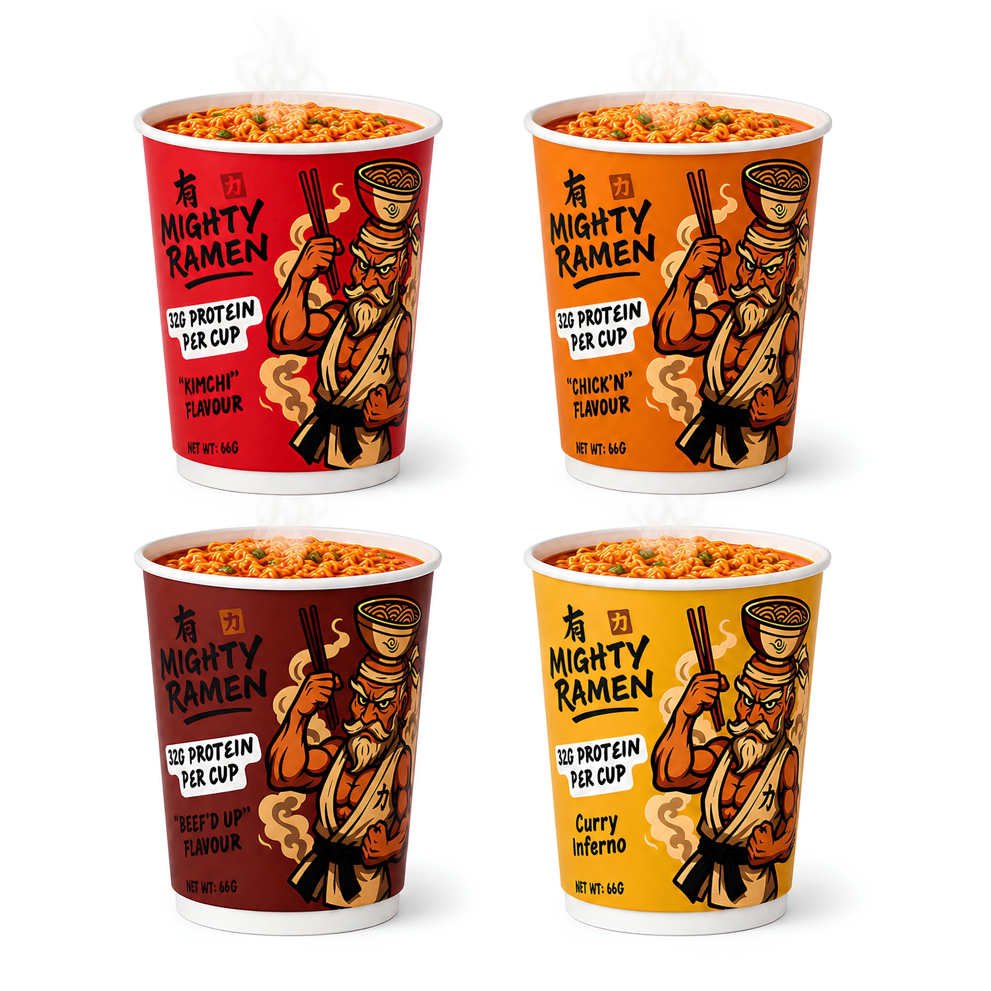 Pack varié de ramen puissants (12 tasses) 